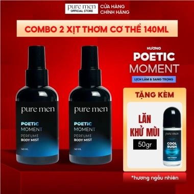 Bodymist Pure Men 140ml - Xịt thơm toàn thân lưu hương nam tính sang trọng, khử mùi, giảm giá 99.000 (128.700) 2