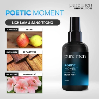 Bodymist Pure Men 140ml - Xịt thơm toàn thân lưu hương nam tính sang trọng, khử mùi, giảm giá 99.000 (128.700) 3