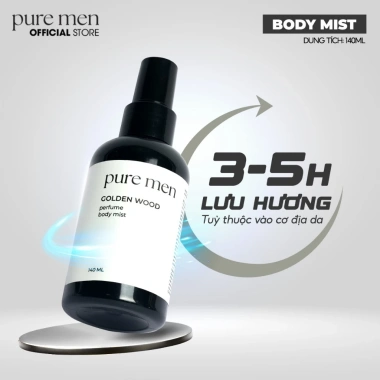 Bodymist Pure Men 140ml - Xịt thơm toàn thân lưu hương nam tính sang trọng, khử mùi, giảm giá 99.000 (128.700) 7