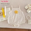 Bodysuit Bé Gái 2 Dây Mùa Hè Hình Hoa Gấu Cotton 100% 0-12m Giá 119k