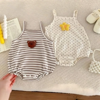 Bodysuit Bé Gái 2 Dây Mùa Hè Hình Hoa Gấu Cotton 100% 0-12m Giá 119k 2 Bodysuit Bé Gái 2 Dây Mùa Hè Hình Hoa Gấu Cotton 100% 0-12m Giá 119k 2