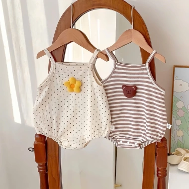 Bodysuit Bé Gái 2 Dây Mùa Hè Hình Hoa Gấu Cotton 100% 0-12m Giá 119k 3 Bodysuit Bé Gái 2 Dây Mùa Hè Hình Hoa Gấu Cotton 100% 0-12m Giá 119k 3
