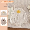 Bodysuit Bé Gái 2 Dây Mùa Hè Hình Hoa Gấu Cotton 100% 0-12m Giá 119k 9