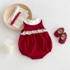 Bodysuit Bé Gái Pig BeBe Đỏ Cổ Sen Ren, Cotton 100% Mềm Mịn, Giá 129.000₫ 5