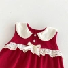 Bodysuit Bé Gái Pig BeBe Đỏ Cổ Sen Ren, Cotton 100% Mềm Mịn, Giá 129.000₫ 7