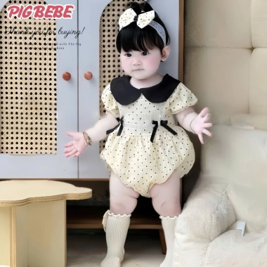 Bodysuit Bé Gái PigBeBe Set Chấm Bi Đính Nơ, Băng Đô Đũi Mát 0‑12 - 149.000₫ Bodysuit Bé Gái PigBeBe Set Chấm Bi Đính Nơ, Băng Đô Đũi Mát 0‑12 - 149.000₫