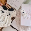Bodysuit Bé Gái PigBeBe Set Chấm Bi Đính Nơ, Băng Đô Đũi Mát 0‑12 - 149.000₫ 2