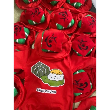 Bodysuit bé trai, bé gái hoạ tiết Bánh Chưng, Tiger, Heineken - Tết kèm mũ, chỉ 69.000đ 4