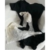 Bodysuit Chất Thun Nơ Ngực + Quần Bèo Cúc Bấm, Tặng Khăn Turban - 262.500₫ 3