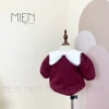 Bodysuit cổ nơ nỉ lót lông dày ấm MIEN cho bé gái - Giá chỉ 229k giảm từ 286k 2