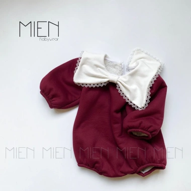 Bodysuit cổ nơ nỉ lót lông dày ấm MIEN cho bé gái - Giá chỉ 229k giảm từ 286k 5