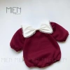 Bodysuit cổ nơ nỉ lót lông dày ấm MIEN cho bé gái - Giá chỉ 229k giảm từ 286k 6