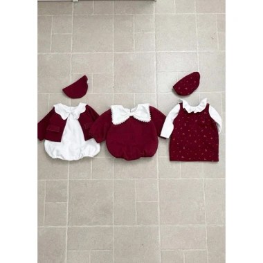 Bodysuit cổ nơ nỉ lót lông dày ấm MIEN cho bé gái - Giá chỉ 229k giảm từ 286k 8