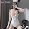 Bodysuit Cosplay Bé Thỏ gợi cảm - kèm bờm tai dài, vòng cổ và cục bông quyến rũ 2