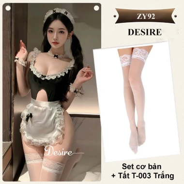 Bodysuit Cosplay Cô Hầu Gái Đầy Đủ Phụ Kiện Gợi Cảm Sexy DESIRE ZY92 165k 8