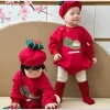 Bodysuit da cá dài tay + mũ bánh chưng Tết cho bé trai, bé gái - Giá chỉ 55.000đ