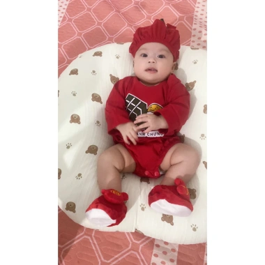 Bodysuit da cá dài tay + mũ bánh chưng Tết cho bé trai, bé gái - Giá chỉ 55.000đ 6