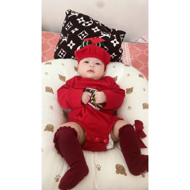 Bodysuit da cá dài tay + mũ bánh chưng Tết cho bé trai, bé gái - Giá chỉ 55.000đ 7