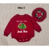 Bodysuit Đỏ In Tên Bé, Mũ Bánh Chưng, Túi Lì Xì - Nỉ Bông ấm áp, Giá ưu đãi 279k 4