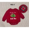 Bodysuit Đỏ In Tên + Mũ Bánh Chưng, Túi Lì Xì Cho Bé Dịp Tết - Nỉ Bông Ấm Áp, Giá Ưu Đãi 279k 4
