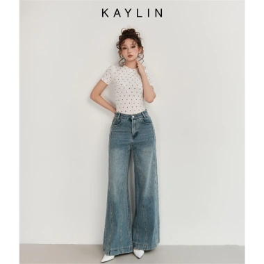 Bodysuit Kaylin chấm bi ôm dáng, vải thun flow, gợi cảm - BST Hè 2.025, giảm 310k
