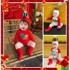 Bodysuit sơ sinh kèm mũ bánh chưng, bánh tét – Thoáng mát, mềm mịn, thích hợp ngày Tết hè