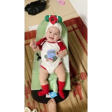 Bodysuit sơ sinh kèm mũ bánh chưng, bánh tét – Thoáng mát, mềm mịn, thích hợp ngày Tết hè 5