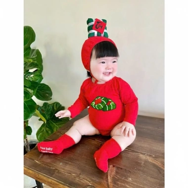 Bodysuit sơ sinh kèm mũ bánh chưng, bánh tét – Thoáng mát, mềm mịn, thích hợp ngày Tết hè 8