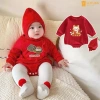 Bodysuit Tết Ngựa 2.026 kèm mũ, Bodychip Rồng Noel, nỉ bông ấm áp bé 0-12 tháng - Giá 119k 3
