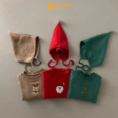 Bodysuit Tết Ngựa 2.026 kèm mũ, Bodychip Rồng Noel, nỉ bông ấm áp bé 0-12 tháng - Giá 119k 7