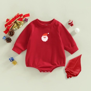Bodysuit Tết Ngựa 2.026 kèm mũ, Bodychip Rồng Noel, nỉ bông ấm áp bé 0-12 tháng - Giá 119k 8