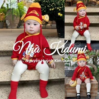 Bodysuit Thần Tài Tết cho bé 7-14kg cotton mềm mại, giảm giá 219k