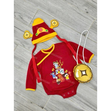 Bodysuit Thần Tài Tết cho bé 7-14kg cotton mềm mại, giảm giá 219k 6 Bodysuit Thần Tài Tết cho bé 7-14kg cotton mềm mại, giảm giá 219k 6