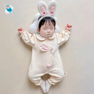 Bodysuit Thỏ Dài Tay Cotton Cho Bé Sơ Sinh - Bộ Đồ Liền Thân Giá Ưu Đãi 89K 5