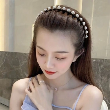 Bờm băng đô cài tóc nhanh cho nữ - Đính đá phong cách Hàn Quốc, giá chỉ 19.500₫