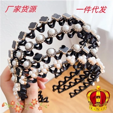 Bờm băng đô cài tóc nhanh cho nữ - Đính đá phong cách Hàn Quốc, giá chỉ 19.500₫