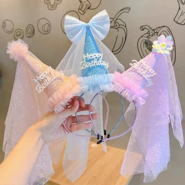 Bờm cài tóc sinh nhật đính nơ vải voan phong cách Hàn Quốc cho bé - Giá 42.499₫ 2 Bờm cài tóc sinh nhật đính nơ vải voan phong cách Hàn Quốc cho bé - Giá 42.499₫ 2
