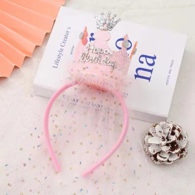 Bờm cài tóc sinh nhật vương miện vải voan lấp lánh siêu đáng yêu cho bé - giá 50.000 VND 12 Bờm cài tóc sinh nhật vương miện vải voan lấp lánh siêu đáng yêu cho bé - giá 50.000 VND 12