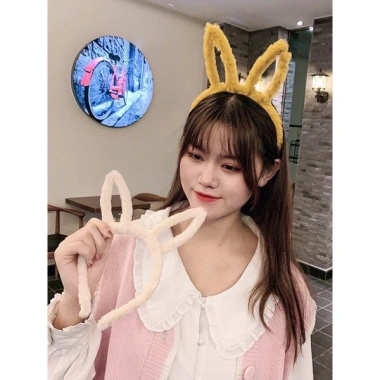 Bờm Cài Tóc Tai Thỏ Tai Gấu Vải Lông Mịn Xinh Xắn Đáng Yêu Nữ - Giá 19.000đ 5