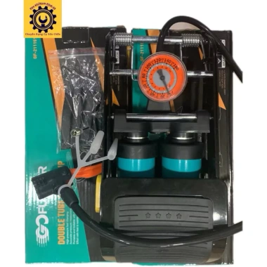 Bơm Chân Khí GFurther 2 XiLanh - Bền Đẹp, Tiện Lợi Cho Xe Đạp, Xe Máy, Ô Tô, Giá Ưu Đãi 230k 2