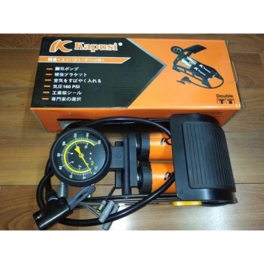 Bơm Đạp 2 Ống Kapusi Đa Năng - Phù hợp Xe Đạp, Xe Máy, Ô Tô, Giá Ưu Đãi 210k 2