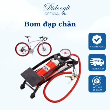 Bơm Đạp Chân Mini 1 Piston Đa Năng Xe Đạp Xe Máy Ô Tô Phao Bóng - Nhỏ Gọn Tiện Lợi An Toàn