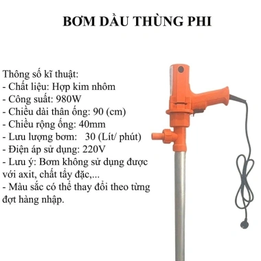 Bơm Dầu Diesel Điện 220V 980W Hợp Kim Nhôm Bền - Giá Ưu Đãi 1.11 Triệu cho Công Nghiệp 12 Bơm Dầu Diesel Điện 220V 980W Hợp Kim Nhôm Bền - Giá Ưu Đãi 1.11 Triệu cho Công Nghiệp 12