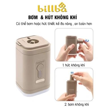 Bơm Đệm Hơi Dã Ngoại 1.200mAh, Đèn Chiếu Sáng, Khò Bếp Than, Bơm Phao Nhỏ Gọn 231k 7