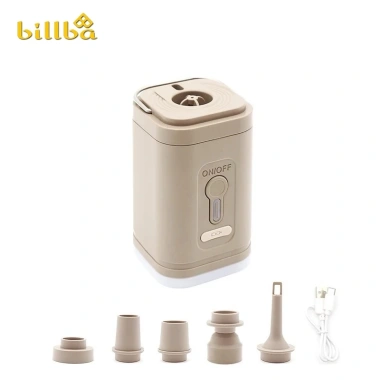 Bơm Đệm Hơi Dã Ngoại 1.200mAh, Đèn Chiếu Sáng, Khò Bếp Than, Bơm Phao Nhỏ Gọn 231k 10