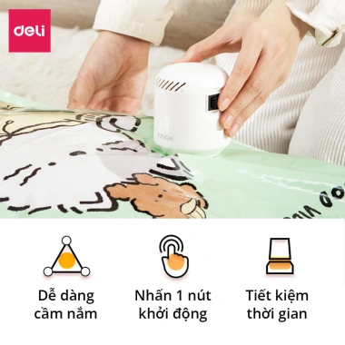 Bơm điện tay Deli - Máy hút chân không quần áo, nhỏ gọn, dễ dùng, giảm giá 50k