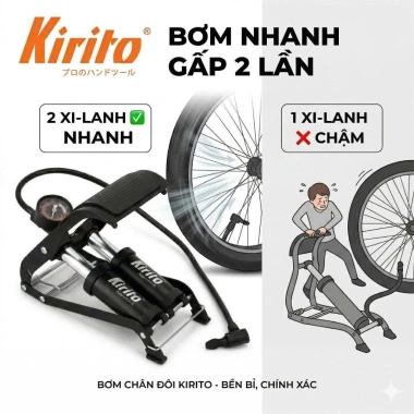 Bơm Hơi Đạp Chân Kapusi Mini Đa Năng 2X/1X Lanh - Siêu Khỏe, Giá 105.000 VND 5 Bơm Hơi Đạp Chân Kapusi Mini Đa Năng 2X/1X Lanh - Siêu Khỏe, Giá 105.000 VND 5