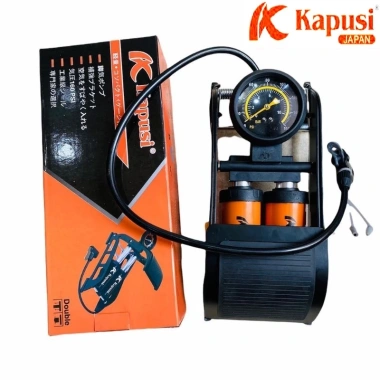 Bơm Hơi Đạp Chân Kapusi Mini Đa Năng 2X/1X Lanh - Siêu Khỏe, Giá 105.000 VND