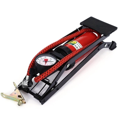 Bơm Hơi Đạp Chân Mini Đa Năng 1 Ống - Tiện Dụng cho Xe Máy, Ô Tô, Xe Đạp, Giá 109k 4