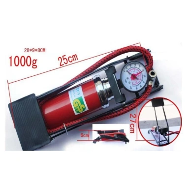 Bơm Hơi Đạp Chân Mini Đa Năng 1 Ống - Tiện Dụng cho Xe Máy, Ô Tô, Xe Đạp, Giá 109k 6